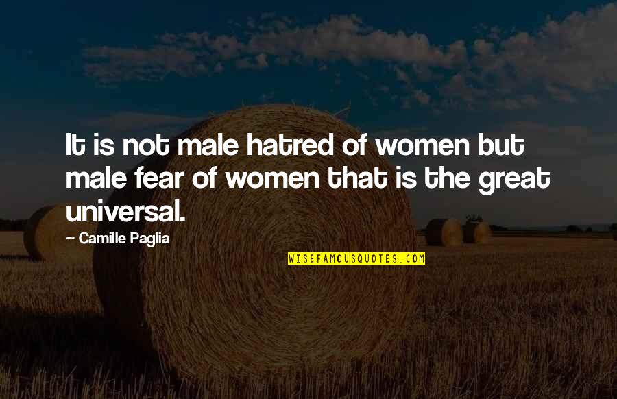 Great Male Quotes By Camille Paglia: It is not male hatred of women but