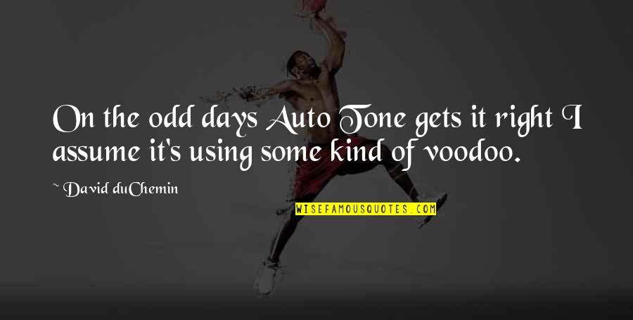 Great Male Quotes By David DuChemin: On the odd days Auto Tone gets it