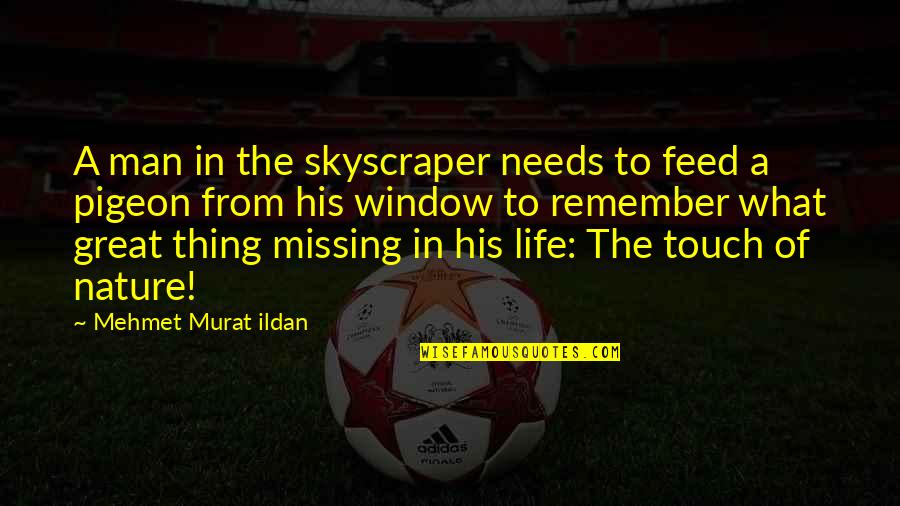 Great Man In My Life Quotes By Mehmet Murat Ildan: A man in the skyscraper needs to feed