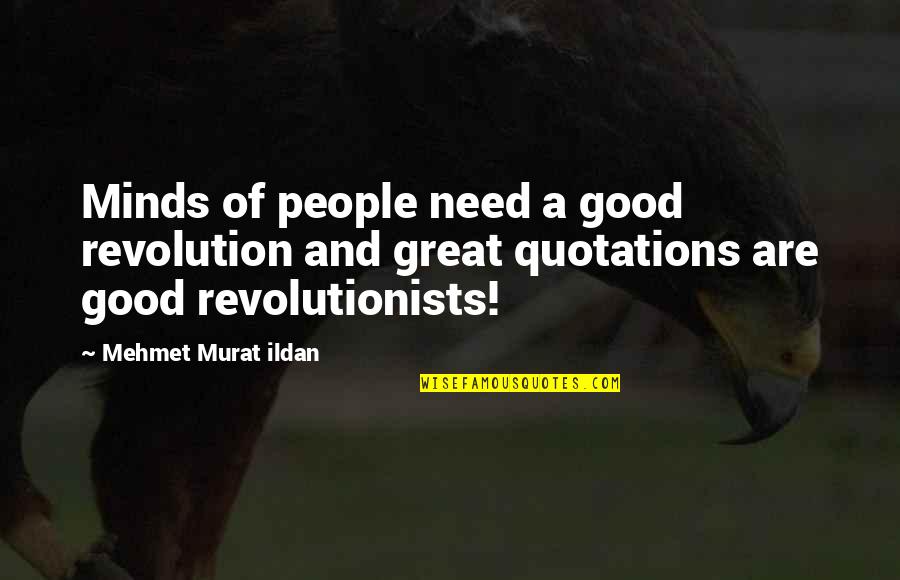 Great Minds Quotes By Mehmet Murat Ildan: Minds of people need a good revolution and