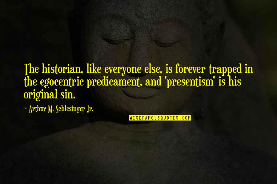 Great Nocturnal Quotes By Arthur M. Schlesinger Jr.: The historian, like everyone else, is forever trapped