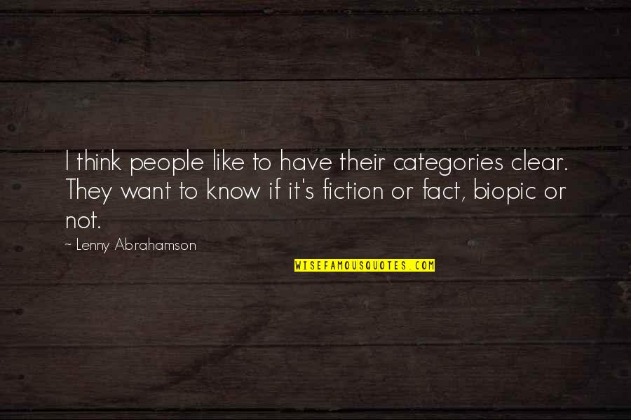 Great Pianist Quotes By Lenny Abrahamson: I think people like to have their categories