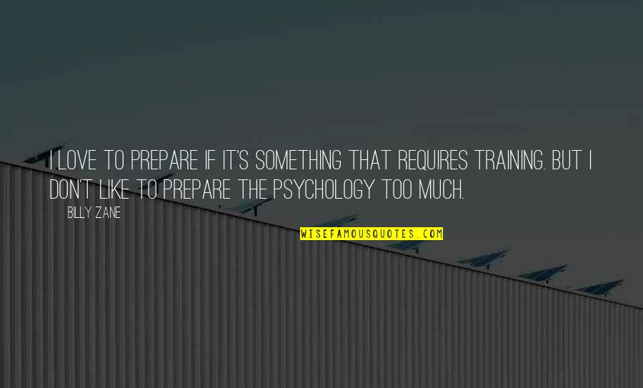 Great Planning Quotes By Billy Zane: I love to prepare if it's something that