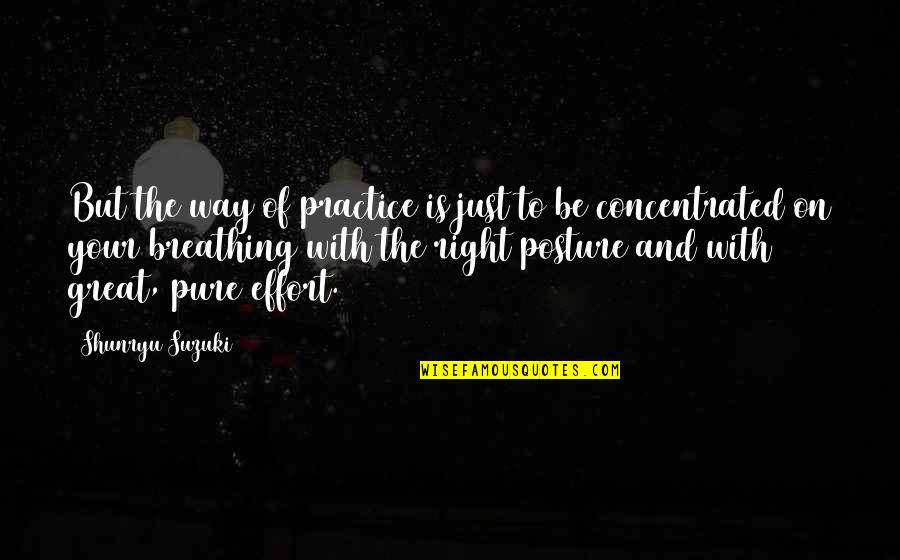 Great Posture Quotes By Shunryu Suzuki: But the way of practice is just to Great Posture Quotes By Shunryu Suzuki: But the way of practice is just to