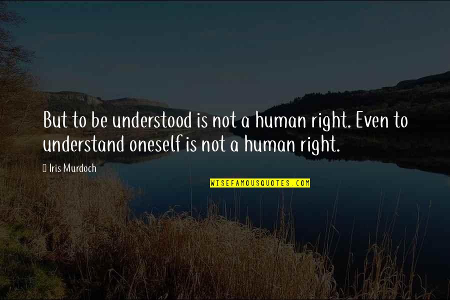 Great Presenter Quotes By Iris Murdoch: But to be understood is not a human