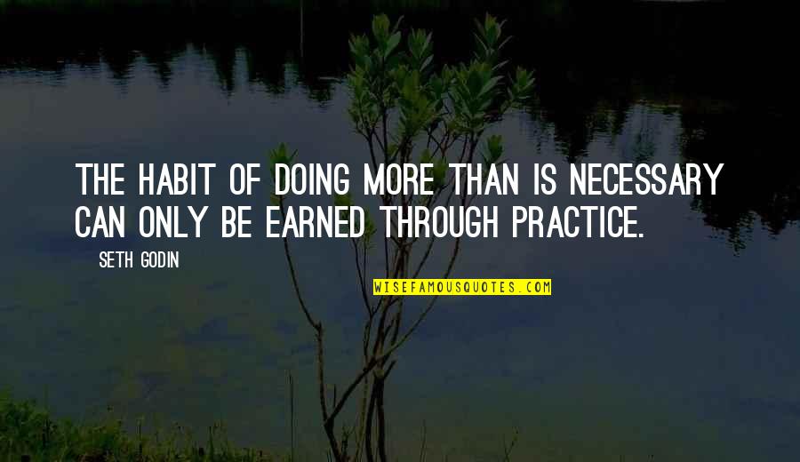 Great Rajput Quotes By Seth Godin: The habit of doing more than is necessary