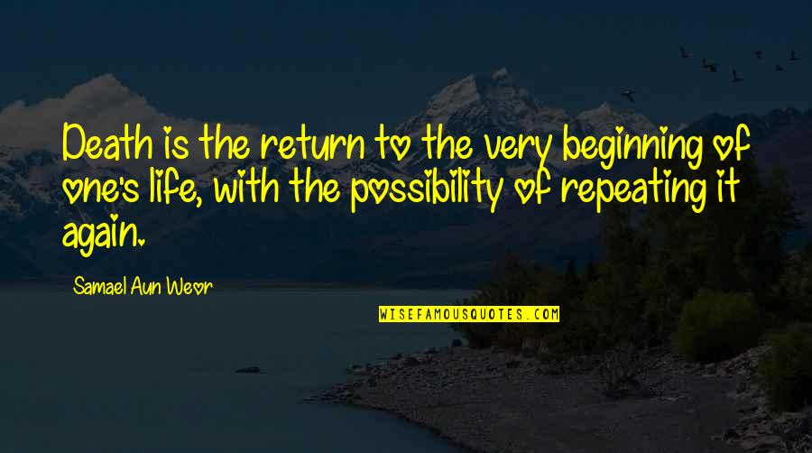 Great Resentment Quotes By Samael Aun Weor: Death is the return to the very beginning Great Resentment Quotes By Samael Aun Weor: Death is the return to the very beginning