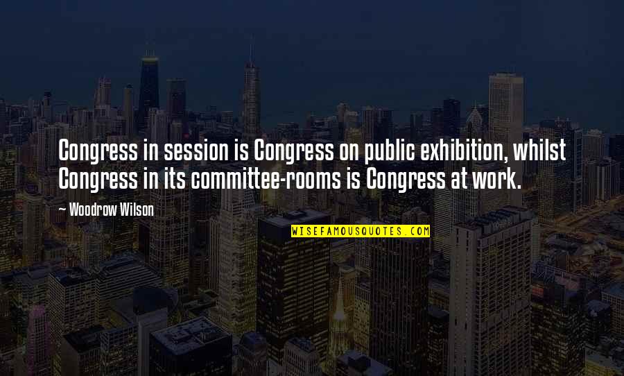 Great Retail Sales Quotes By Woodrow Wilson: Congress in session is Congress on public exhibition,