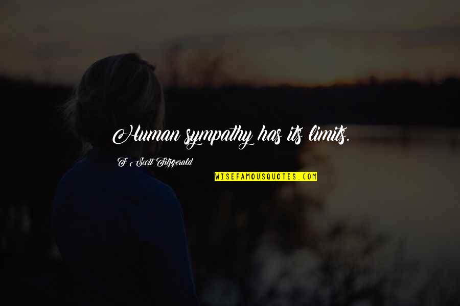 Great Scott Quotes By F Scott Fitzgerald: Human sympathy has its limits.