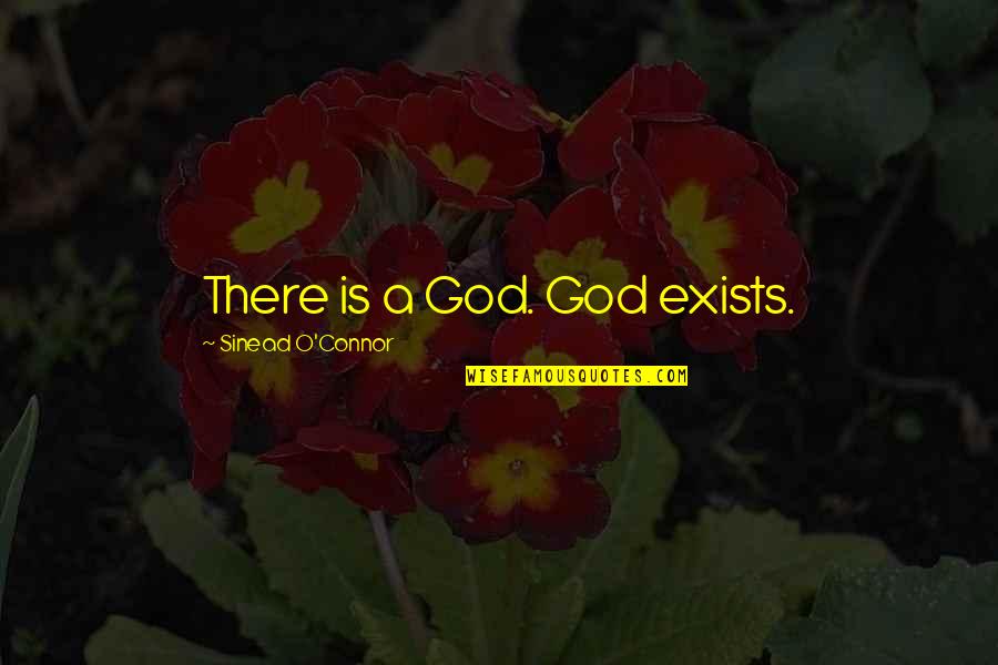 Great Soulmate Quotes By Sinead O'Connor: There is a God. God exists.