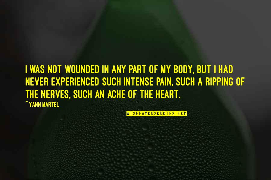 Great Sword Quotes By Yann Martel: I was not wounded in any part of