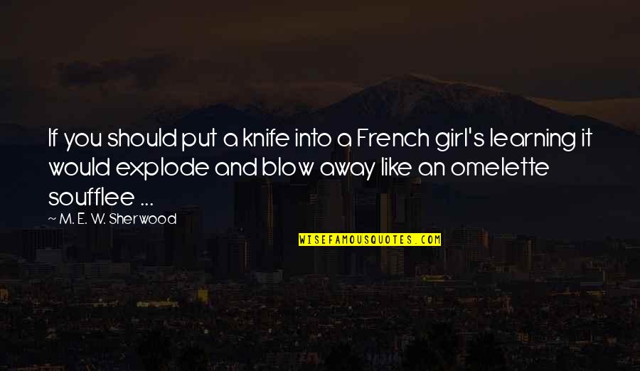 Great Tech Quotes By M. E. W. Sherwood: If you should put a knife into a