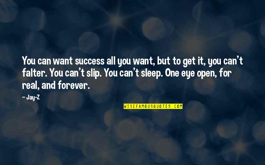 Great Waffle Quotes By Jay-Z: You can want success all you want, but