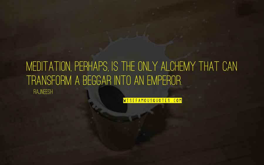 Greatest Robert De Niro Quotes By Rajneesh: Meditation, perhaps, is the only alchemy that can