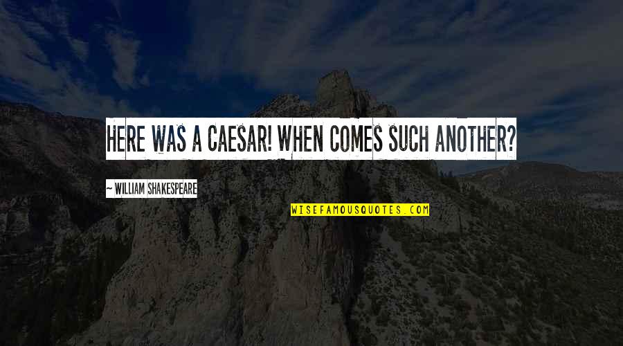 Greatness Shakespeare Quotes By William Shakespeare: Here was a Caesar! When comes such another?