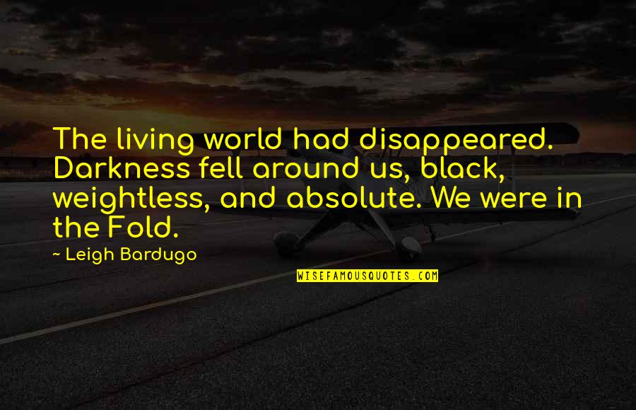 Greaves Cotton Quotes By Leigh Bardugo: The living world had disappeared. Darkness fell around