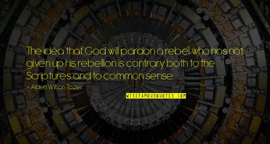 Grecki Lek Quotes By Aiden Wilson Tozer: The idea that God will pardon a rebel Grecki Lek Quotes By Aiden Wilson Tozer: The idea that God will pardon a rebel