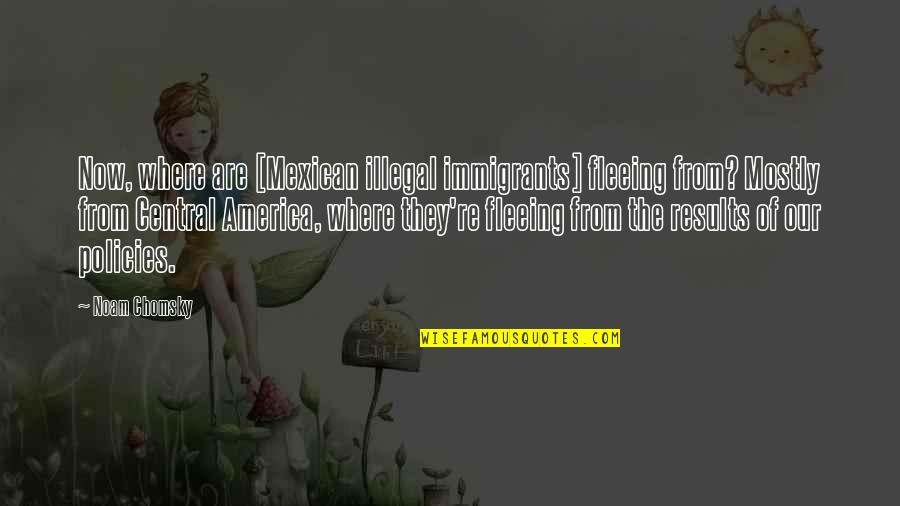 Greed And Power Quotes By Noam Chomsky: Now, where are [Mexican illegal immigrants] fleeing from?