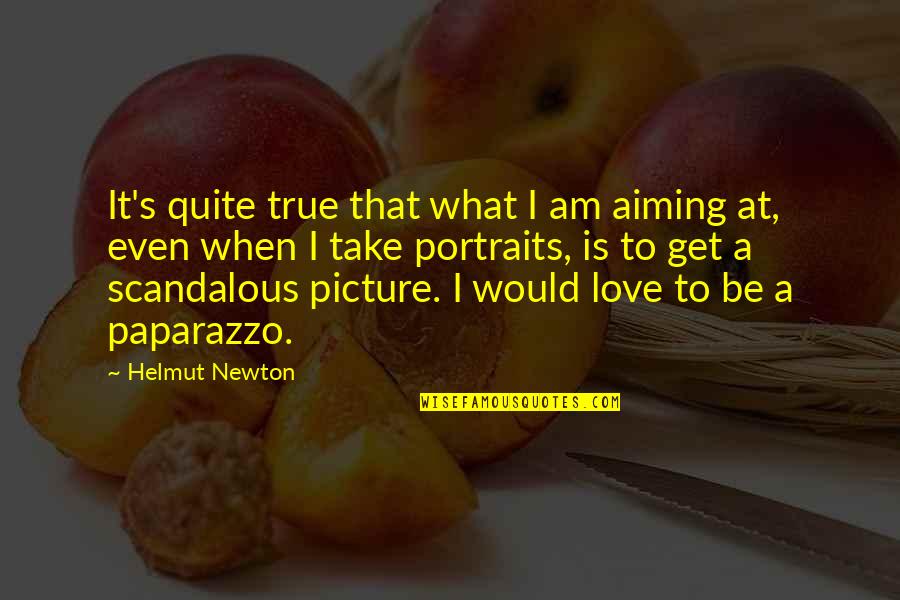Greed And Pride Quotes By Helmut Newton: It's quite true that what I am aiming