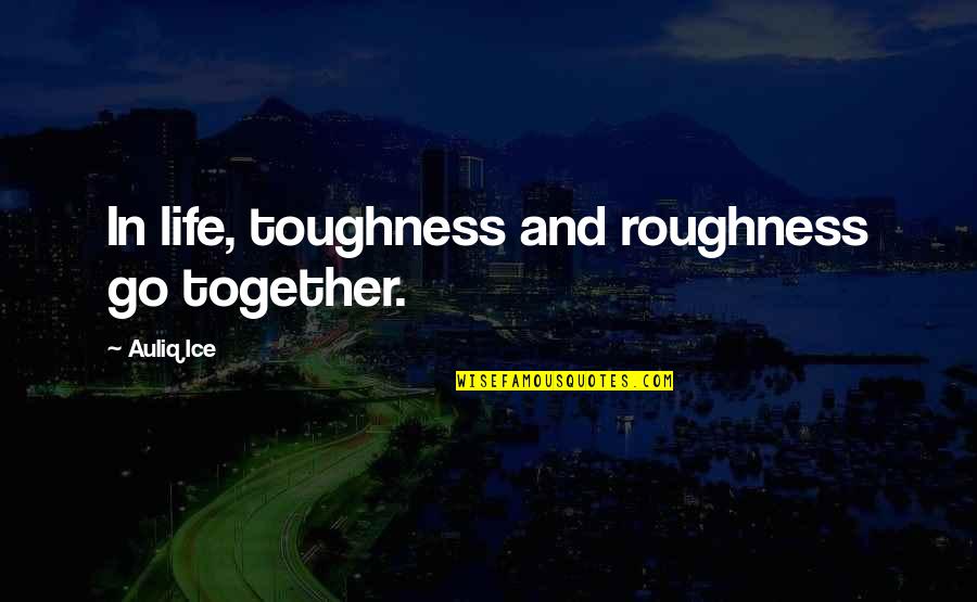 Greedy Bankers Quotes By Auliq Ice: In life, toughness and roughness go together.