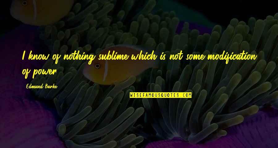 Greek Fraternity Quotes By Edmund Burke: I know of nothing sublime which is not