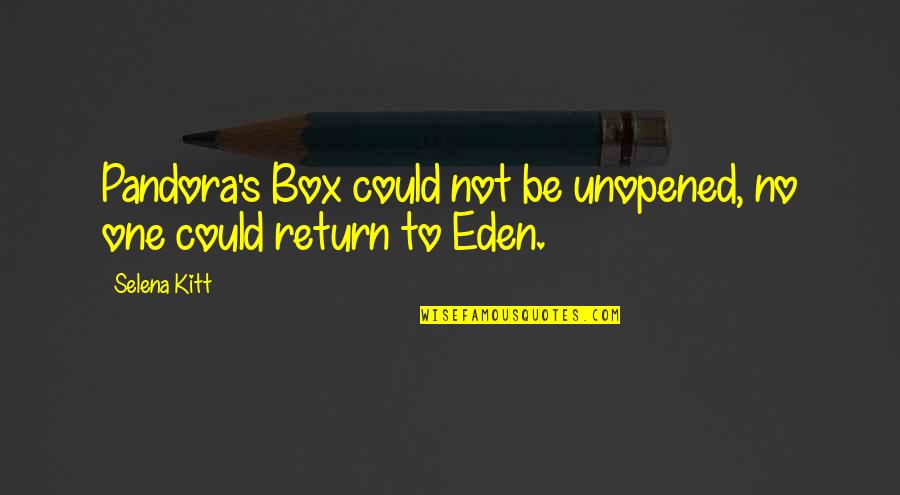 Greek Mythology Quotes By Selena Kitt: Pandora's Box could not be unopened, no one