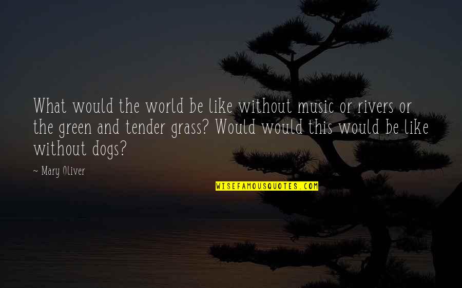 Green Grass Quotes By Mary Oliver: What would the world be like without music