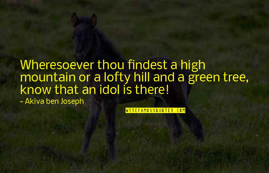 Green Hill Quotes By Akiva Ben Joseph: Wheresoever thou findest a high mountain or a