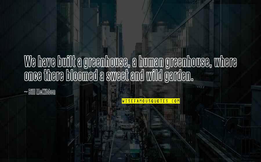 Greenhouses Quotes By Bill McKibben: We have built a greenhouse, a human greenhouse,