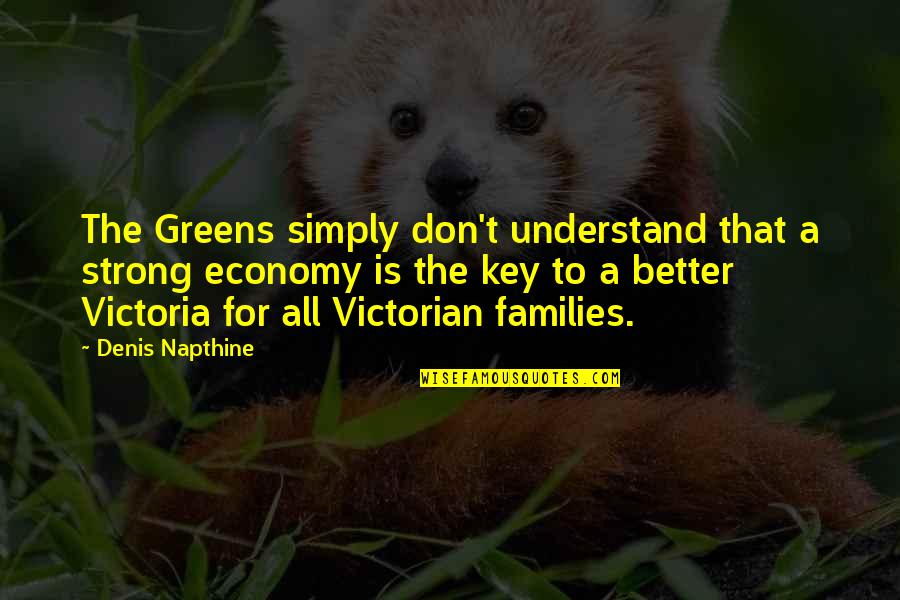 Greens Quotes By Denis Napthine: The Greens simply don't understand that a strong