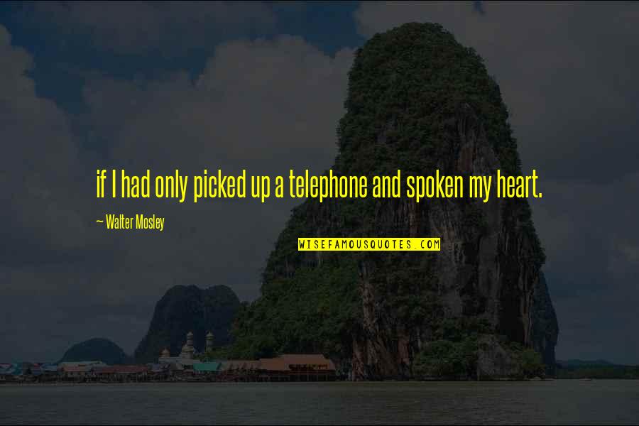 Greenslips Qld Quotes By Walter Mosley: if I had only picked up a telephone