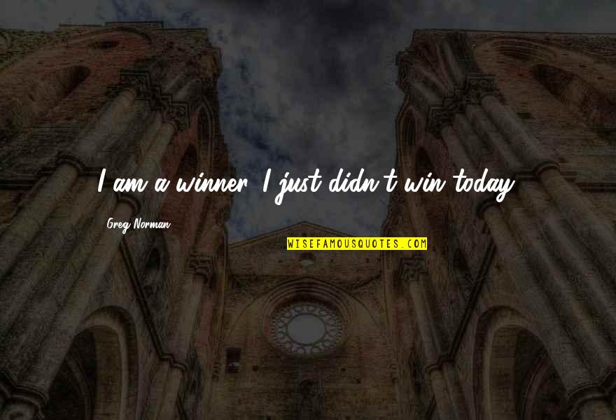 Greg Norman Quotes By Greg Norman: I am a winner. I just didn't win