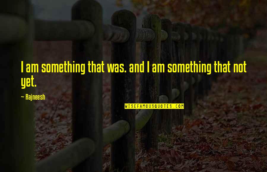 Gregory Of Nyssa Quotes By Rajneesh: I am something that was. and I am