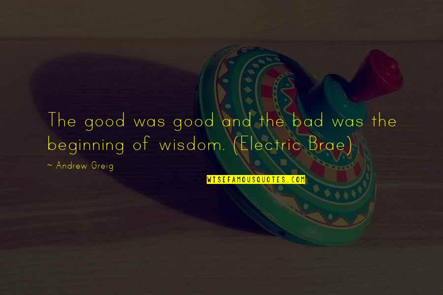 Greig Quotes By Andrew Greig: The good was good and the bad was