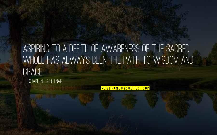 Greiner Buildings Quotes By Charlene Spretnak: Aspiring to a depth of awareness of the Greiner Buildings Quotes By Charlene Spretnak: Aspiring to a depth of awareness of the
