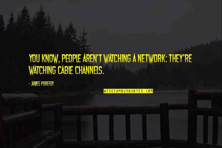 Grendel Existentialism Quotes By James Purefoy: You know, people aren't watching a network: they're