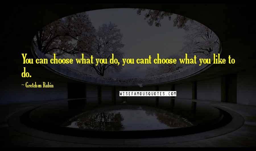 Gretchen Rubin quotes: You can choose what you do, you cant choose what you like to do.