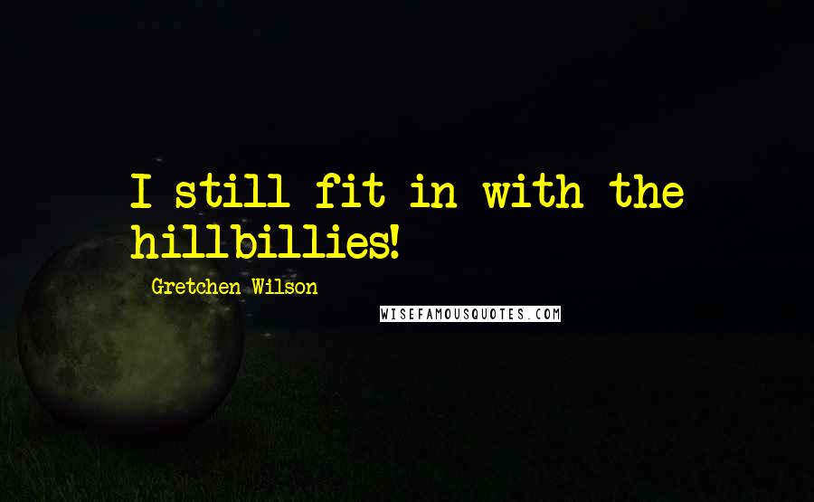 Gretchen Wilson quotes: I still fit in with the hillbillies!