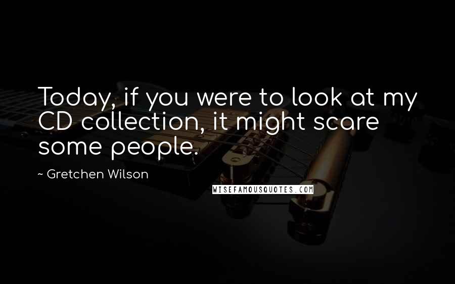 Gretchen Wilson quotes: Today, if you were to look at my CD collection, it might scare some people.