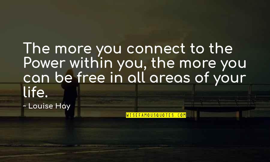 Gretelina Quotes By Louise Hay: The more you connect to the Power within