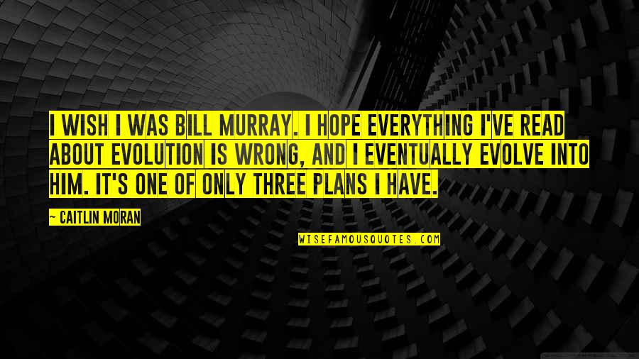 Grey Anatomy Something's Gotta Give Quotes By Caitlin Moran: I wish I was Bill Murray. I hope