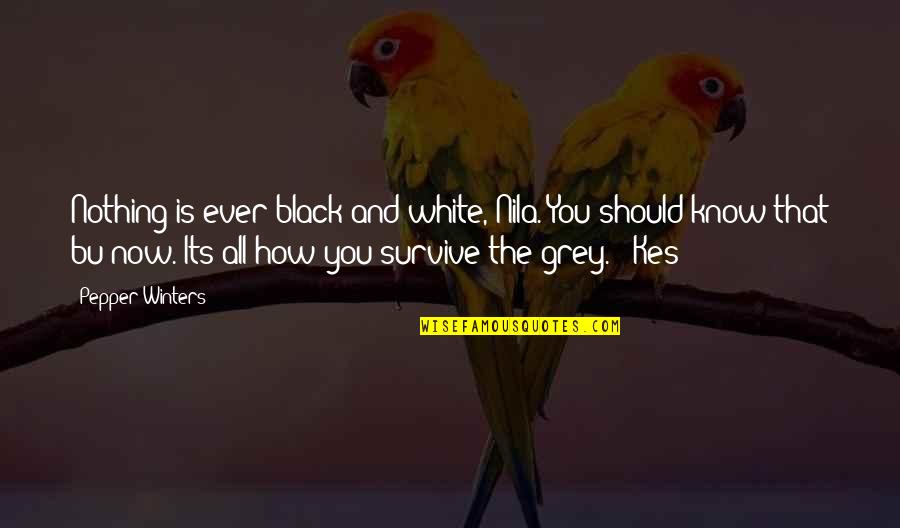 Grey And Black Quotes By Pepper Winters: Nothing is ever black and white, Nila. You