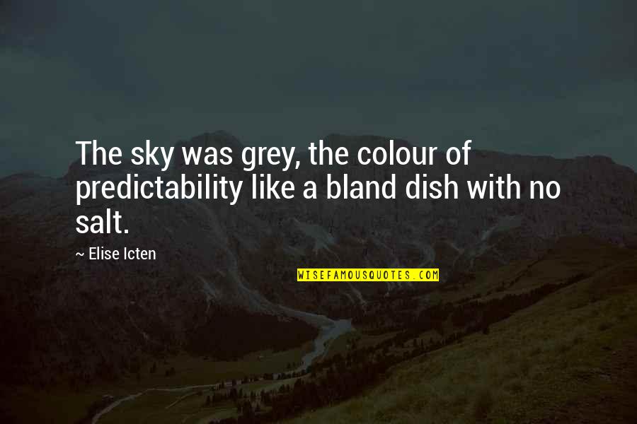 Grey Sky Quotes By Elise Icten: The sky was grey, the colour of predictability
