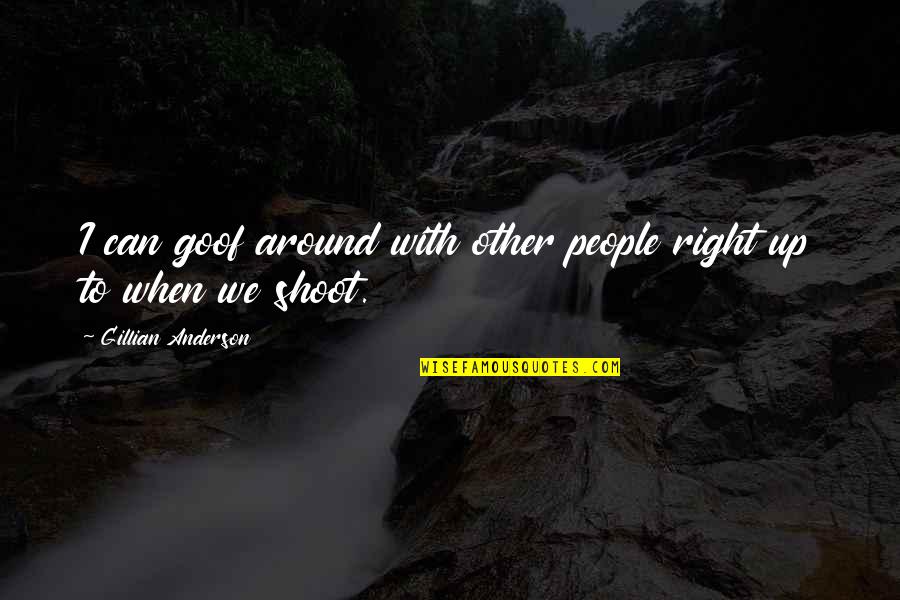 Greyling Motors Quotes By Gillian Anderson: I can goof around with other people right