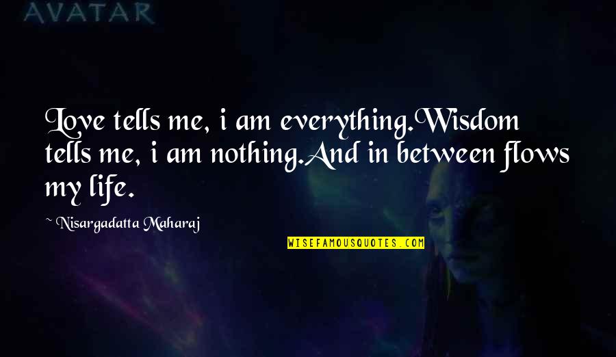 Grey's Anatomy Owen And Cristina Quotes By Nisargadatta Maharaj: Love tells me, i am everything.Wisdom tells me,