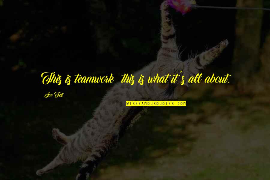 Gricius Jonas Quotes By Joe Teti: This is teamwork; this is what it's all