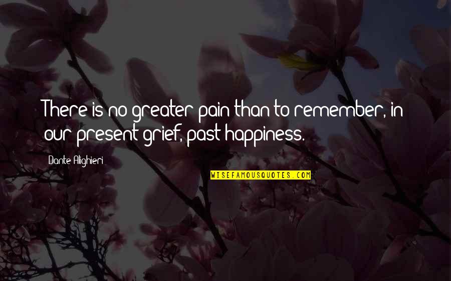 Grief And Happiness Quotes By Dante Alighieri: There is no greater pain than to remember,