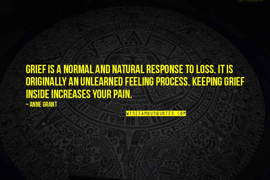 Grief Sympathy Quotes By Anne Grant: Grief is a normal and natural response to Grief Sympathy Quotes By Anne Grant: Grief is a normal and natural response to