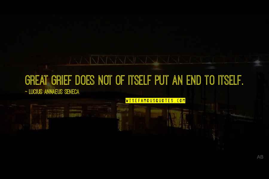 Grief Sympathy Quotes By Lucius Annaeus Seneca: Great grief does not of itself put an