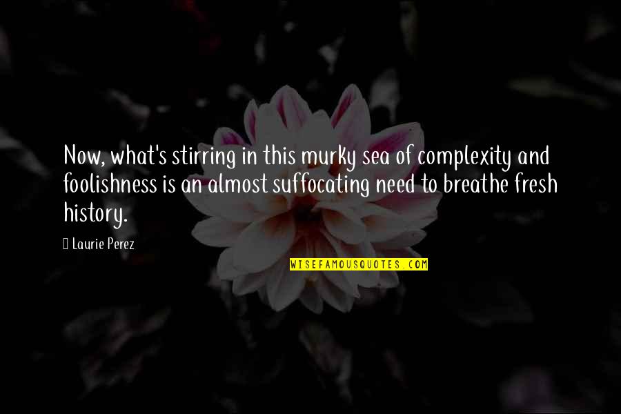 Grief's Quotes By Laurie Perez: Now, what's stirring in this murky sea of